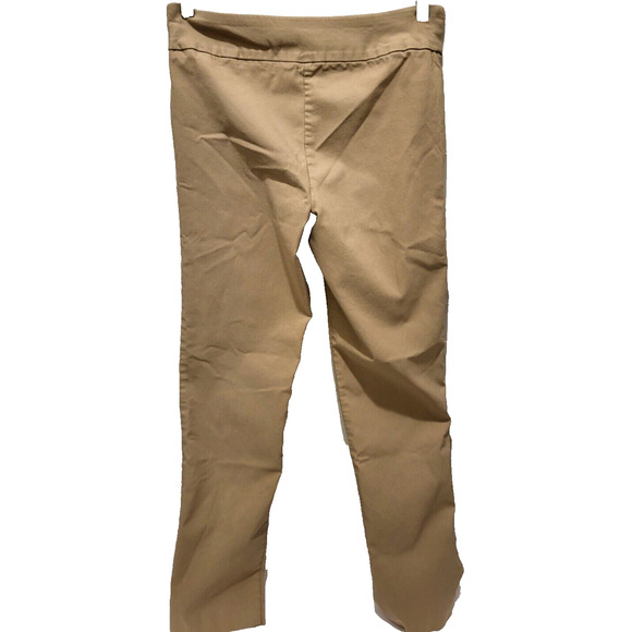 Kim Rogers Khaki Tan Stretch Pants Womens 8 Made In Guatemala - Picture 3 of 6
